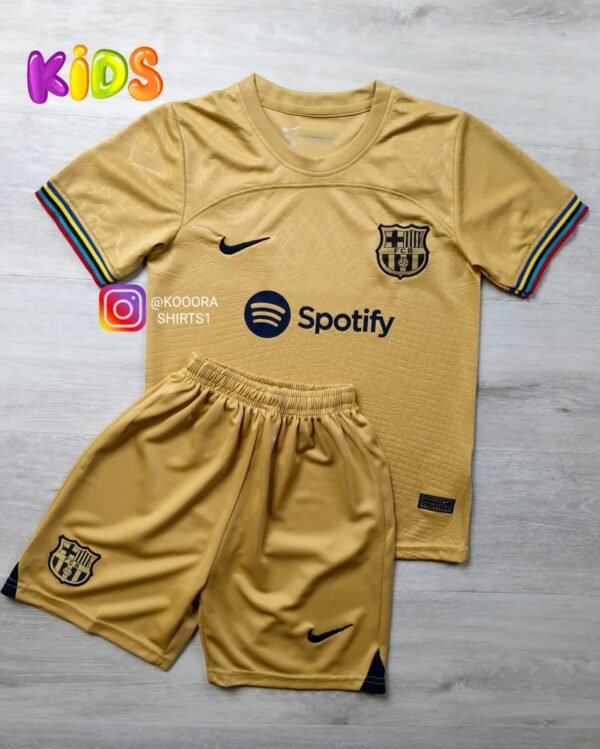 Barcelona Away Kids kit 22/23 - Image 2