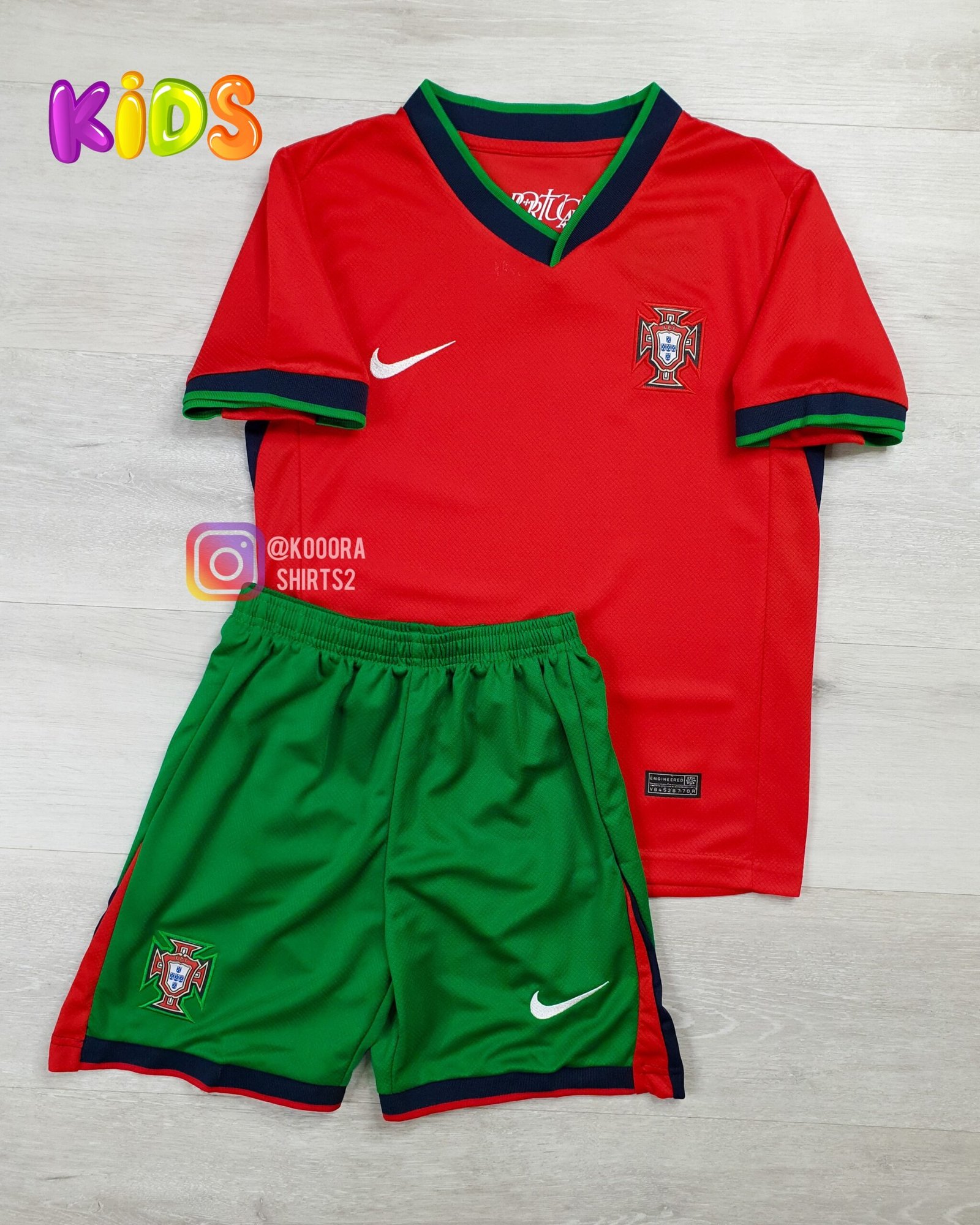 Portugal Home Kids kit Euro 2024