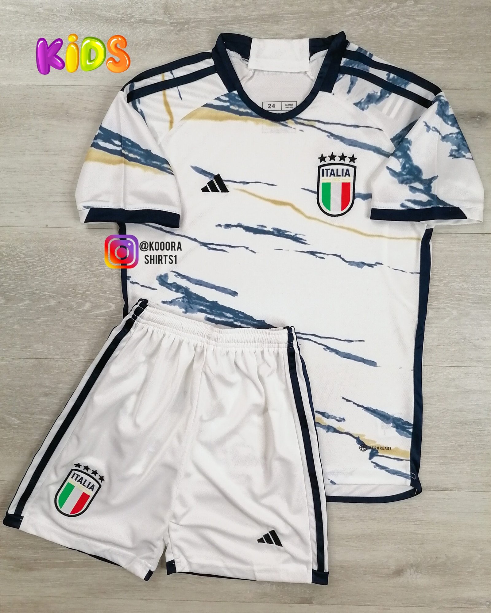 Italy Away Kids kit 2023