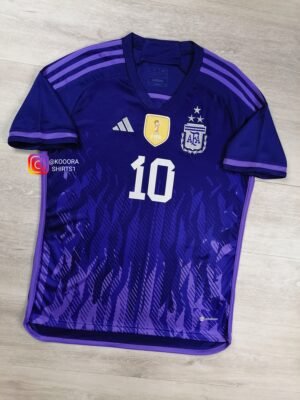 Messi Argentina Away Fan Version Jersey World Cup 2022