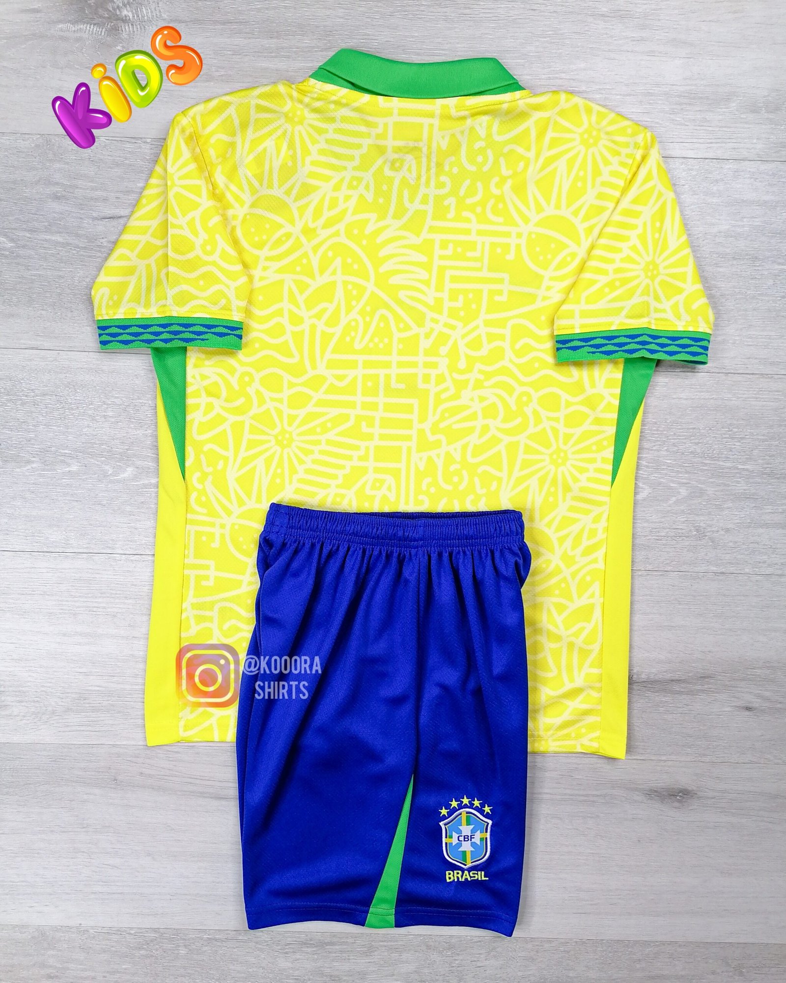 Brazil Home Kids kit Copa 2024 - Image 2