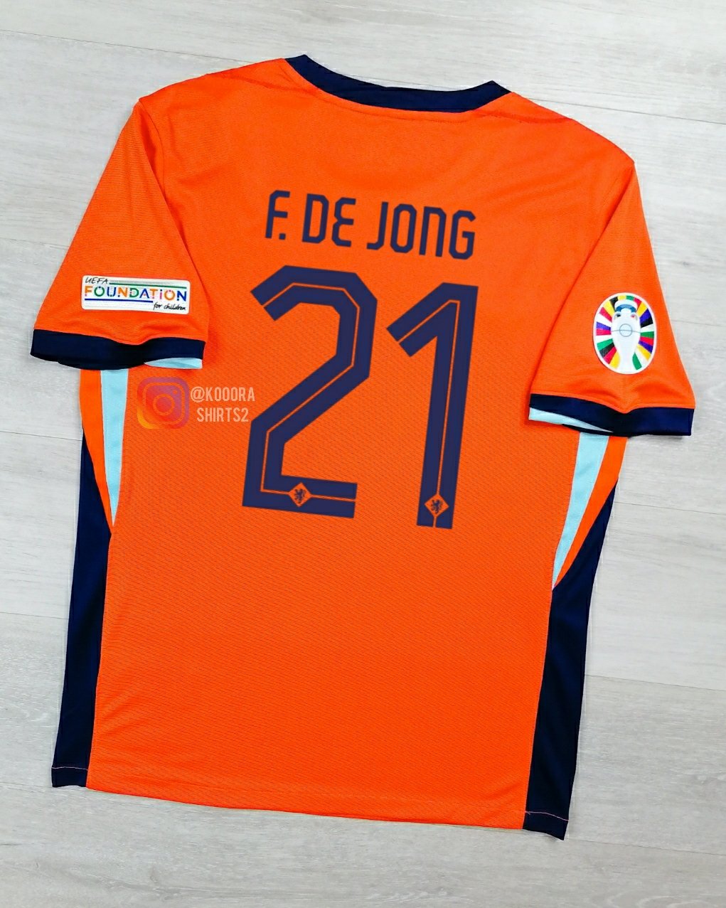 De Jong Holland Home Jersey Euro 24
