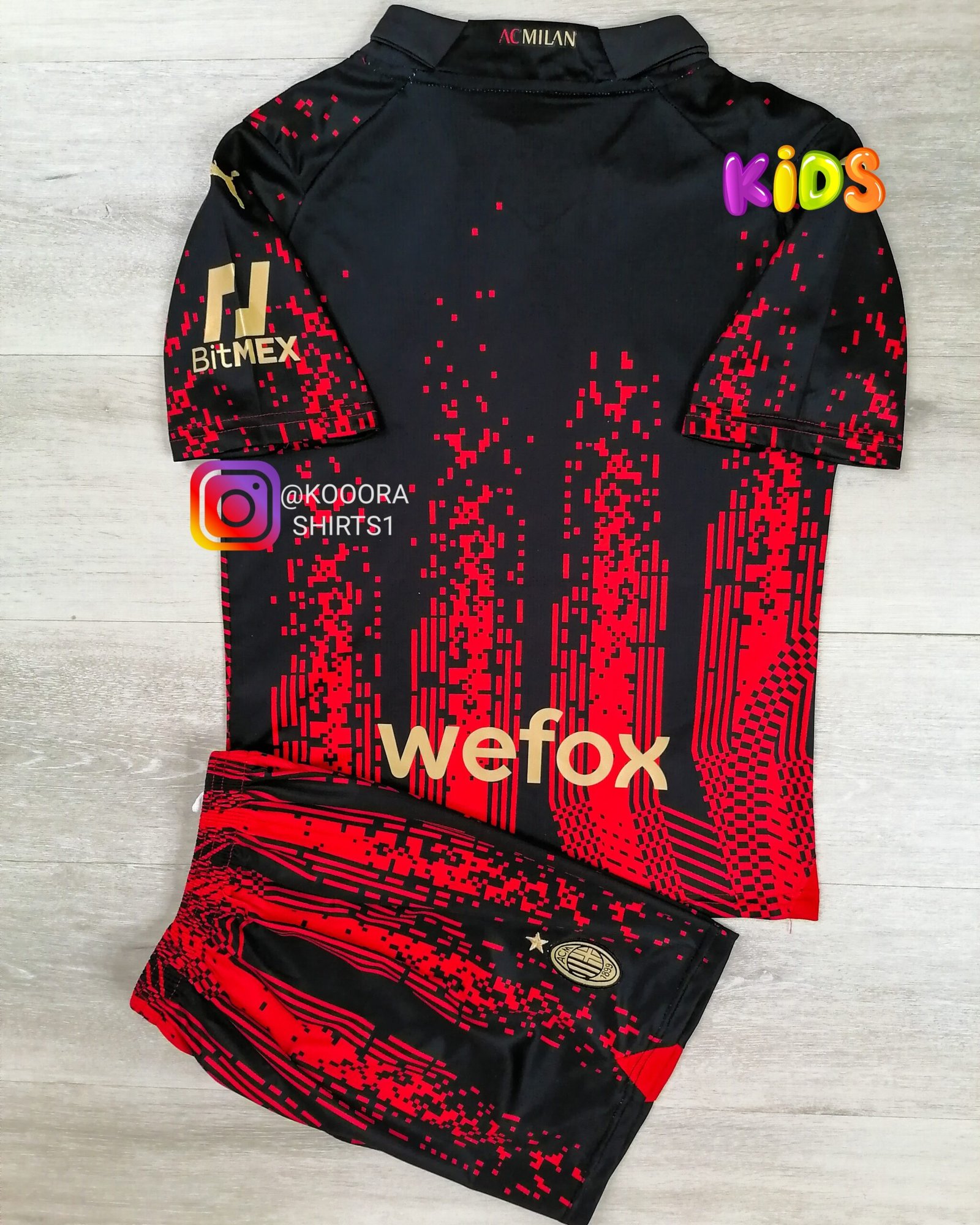 AC Milan 4th Kids kit 2023 - Image 3