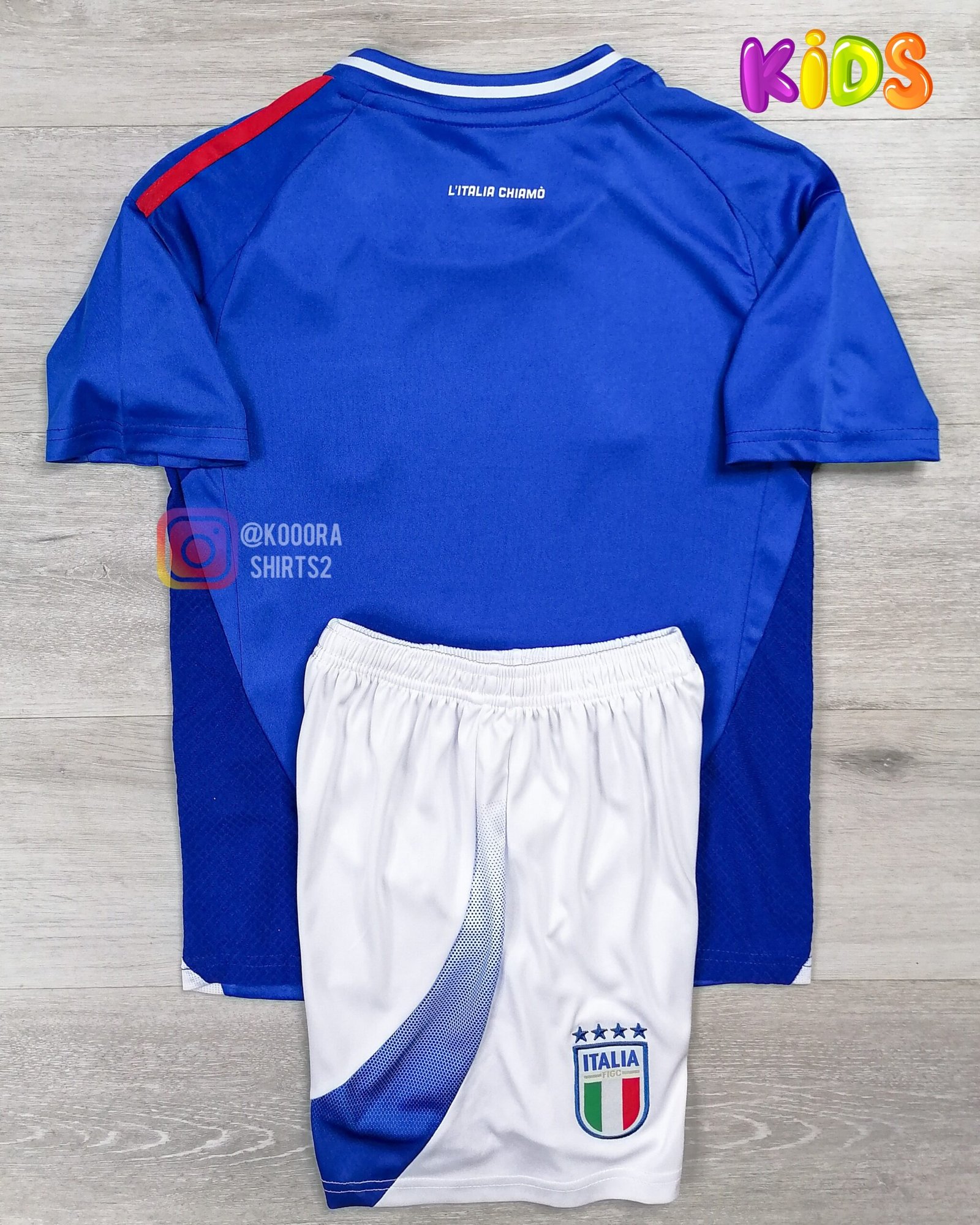 Italy Home Kids kit Euro 2024 - Image 2