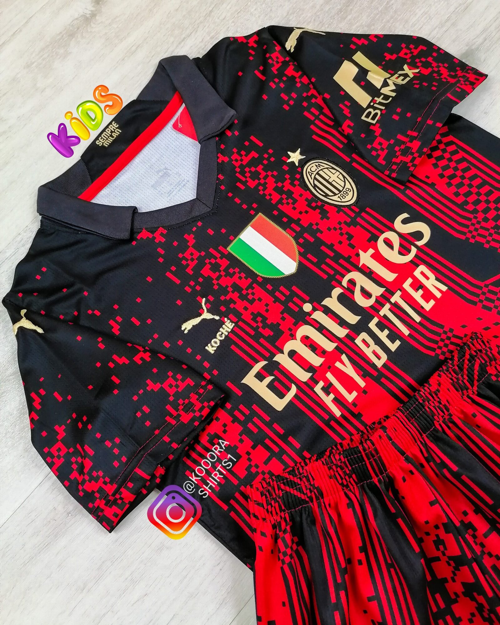 AC Milan 4th Kids kit 2023 - Image 2
