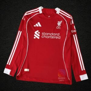 Red Home Player Version Long Sleeve Jersey 25/26