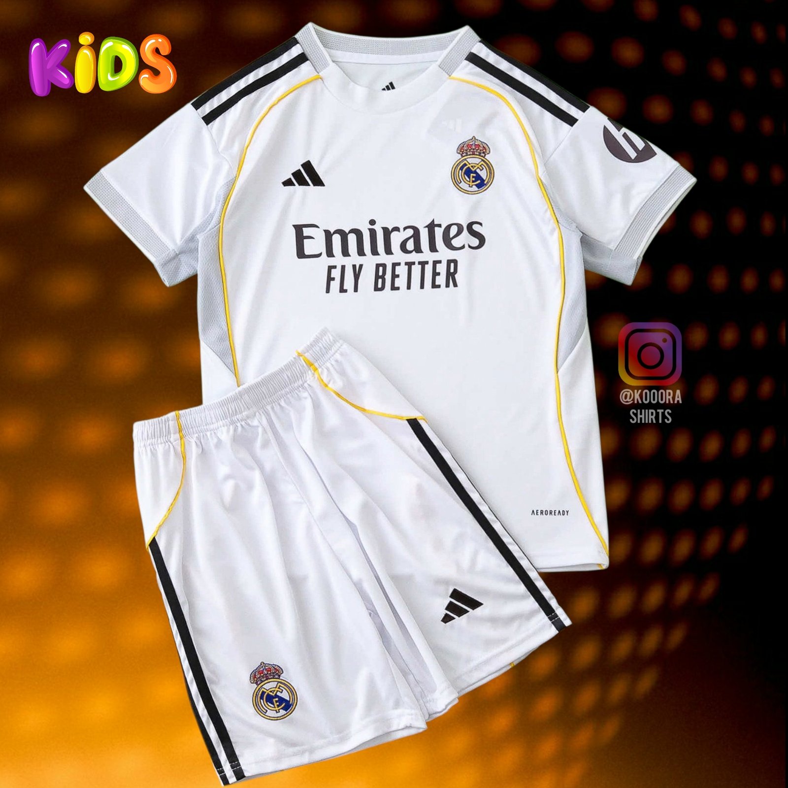 Real Madrid Home Kids kit 25/26