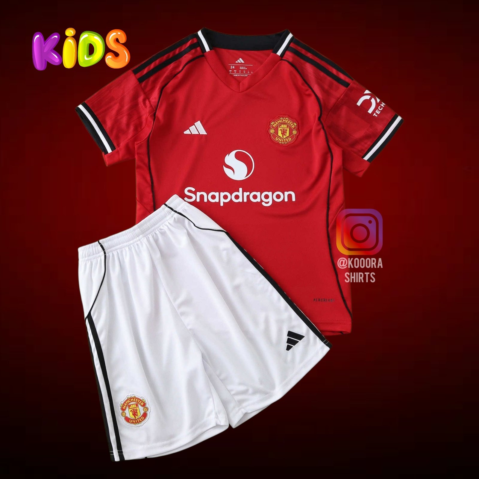 Man United Home Kids kit 25/26 - Image 2