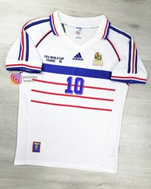 Zidane France World Cup 1998 Away Jersey