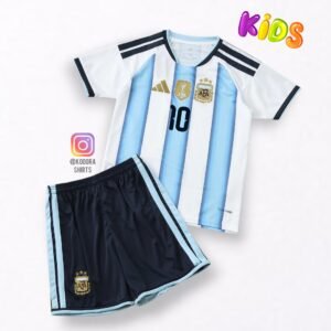 Messi Argentina Home Kids kit World Cup 26