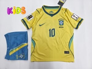 Brazil Neymar Home Kids kit World Cup 26