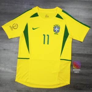 Ronaldinho Brazil World Cup 2002 Home Jersey