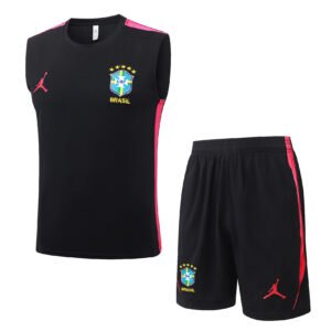 Brazil Black & Pink Training Vest Set 26/27
